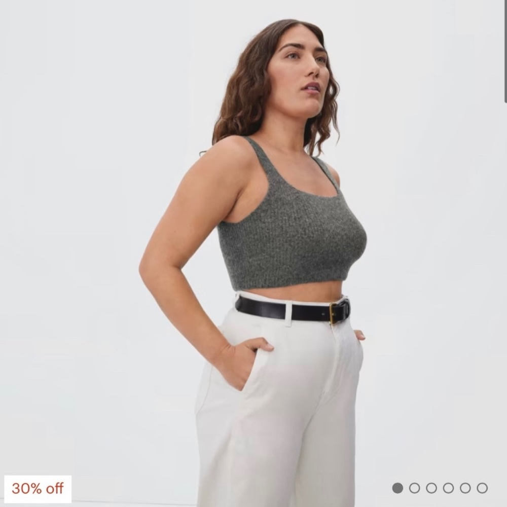 Everlane - Beige / Light Tan - Cashmere Cropped Tank Top - XS/S